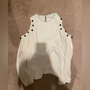 open shoulder blouse